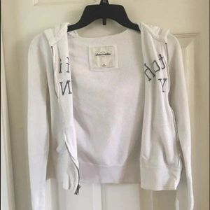 abercrombie kids white jacket!